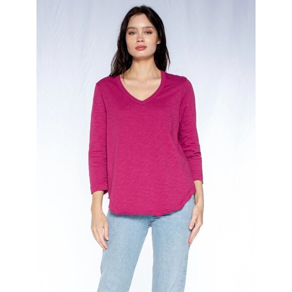 Anthropologie Meadow Rue V Neck Tee, Size Small - Picture 1 of 5